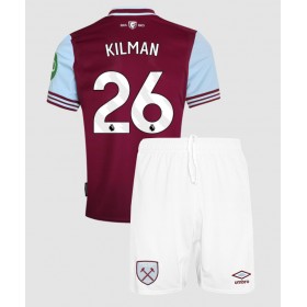 Dětské fotbalový komplet West Ham United Max Kilman #26 Domácí košile 2024-25 Krátkým Rukávem